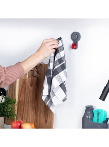 Vileda 3er-Set: Wandhaken in Grau - (H)11 cm