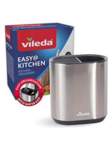 Vileda Keukenorganizer zilverkleurig - (B)18 x (H)19 x (D)11,5 cm