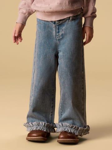 Lil Atelier Spijkerbroek "Damla" - wide fit - blauw