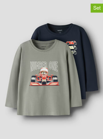 name it 2-delige set: longsleeves "Vux" donkerblauw/kaki