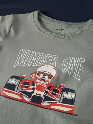 name it 2-delige set: longsleeves "Vux" donkerblauw/kaki