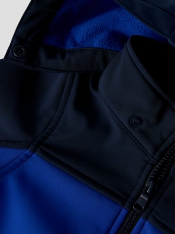 name it Softshelljas "Palfa" blauw/donkerblauw