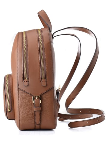 Michael Kors Skórzany plecak w kolorze jasnobrązowym - 34 x 32 x 11 cm