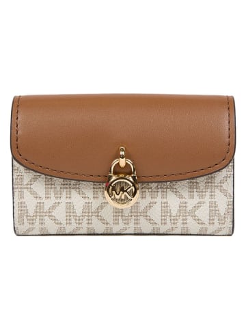 Michael Kors Portfel w kolorze kremowo-jasnobrązowym - 12 x 8 x 4 cm