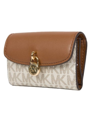 Michael Kors Portfel w kolorze kremowo-jasnobrązowym - 12 x 8 x 4 cm