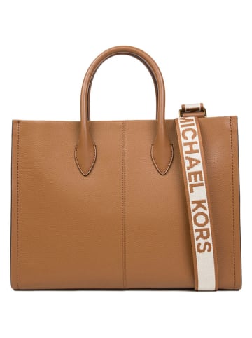 Michael Kors Skórzana torebka w kolorze karmelowym - 35 x 27 x 12 cm