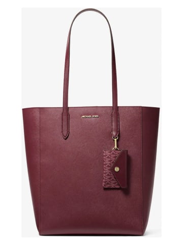 Michael Kors Skórzany shopper bag w kolorze bordowym - 40 x 37 x 13 cm