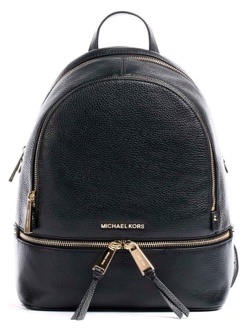 Michael Kors Skórzany plecak w kolorze czarnym - 25 x 36 x 13 cm
