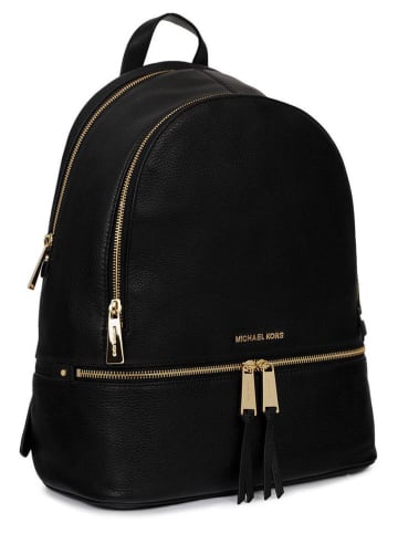 Michael Kors Skórzany plecak w kolorze czarnym - 30 x 38 x 12 cm