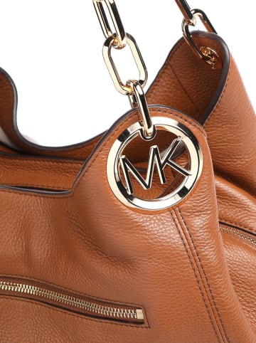 Michael Kors Leder-Schultertasche in Camel - (B)31 x (H)30 x (T)6 cm