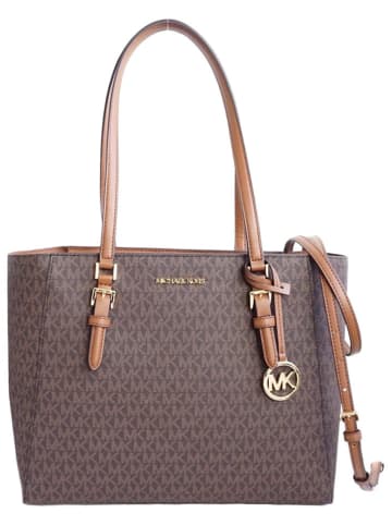 Michael Kors Leder-Shopper in Dunkelbraun - (B)40 x (H)34 x (T)13 cm