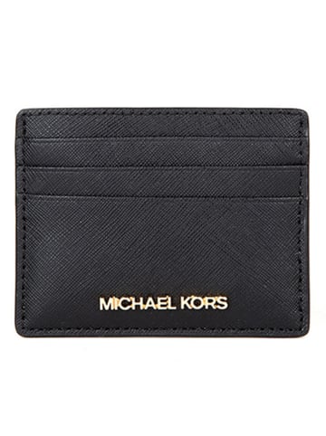 Michael Kors Skórzane etui w kolorze czarnym na karty - 10 x 8 x 1 cm