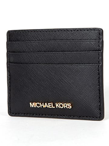 Michael Kors Skórzane etui w kolorze czarnym na karty - 10 x 8 x 1 cm