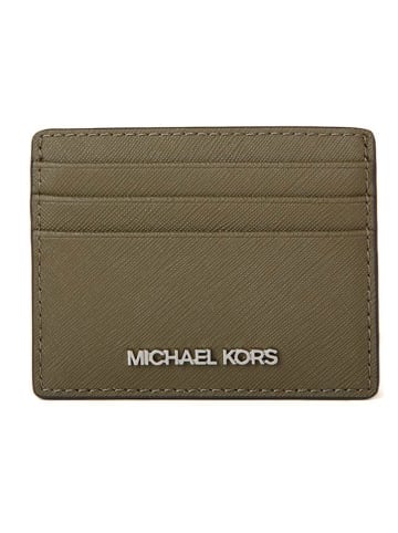 Michael Kors Skórzane etui w kolorze khaki na karty - 11 x 8 cm