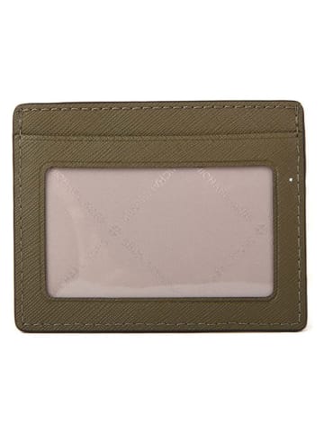 Michael Kors Leder-Kartenetui in Khaki - (B)11 x (H)8 cm