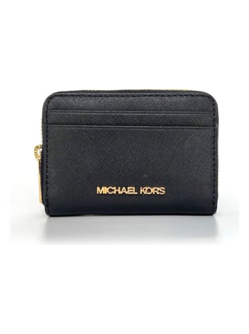 Michael Kors Leder-Geldbörse in Schwarz - (B)12 x (H)8 x (T)2 cm