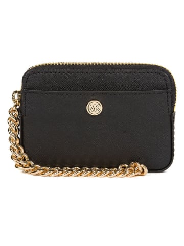 Michael Kors Skórzany portfel w kolorze czarnym - 11,5 x 7,5 x 2 cm