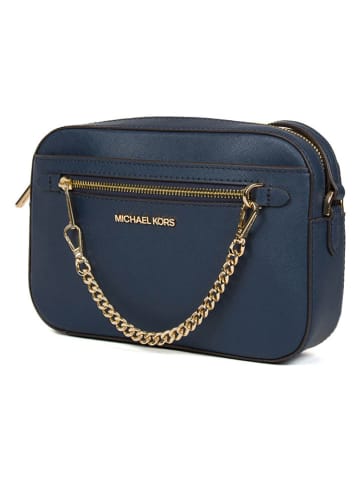 Michael Kors Skórzana torebka w kolorze granatowym - 24 x 16,5 x 5 cm