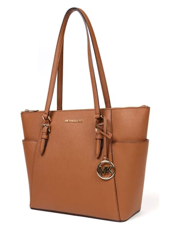 Michael Kors Skórzana torebka w kolorze jasnobrązowym - 38 x 25 x 12 cm