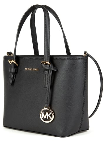Michael Kors Leder-Schultertasche in Schwarz - (B)27 x (H)19 x (T)10 cm