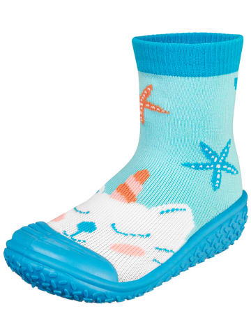 Playshoes Zwemschoenen "Eenhoornkat" blauw
