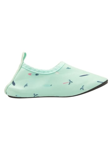 Playshoes Barfuß-Schuhe "Surfbrett Palmen" in Hellblau