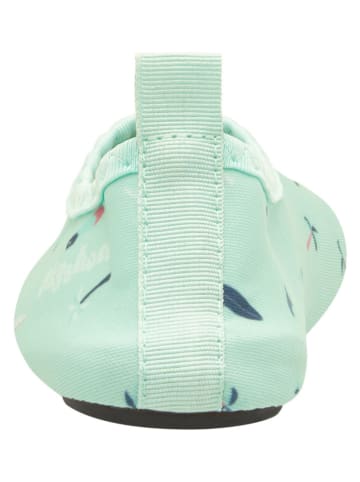 Playshoes Barevoetschoenen "Surfbrett Palmen" lichtblauw