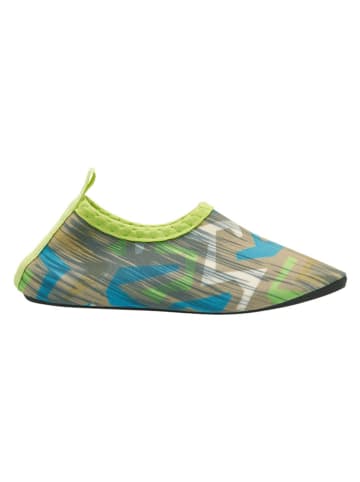Playshoes Barevoetschoenen "Wave" kaki/groen