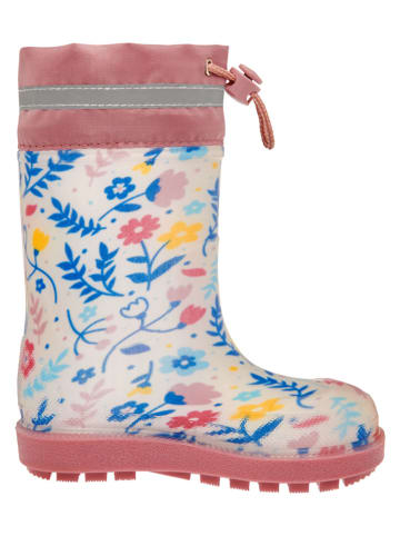 Playshoes Gummistiefel in Rosa/ Weiß/ Bunt