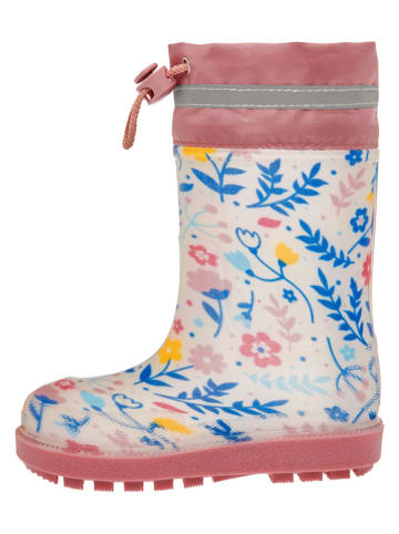 Playshoes Gummistiefel in Rosa/ Weiß/ Bunt