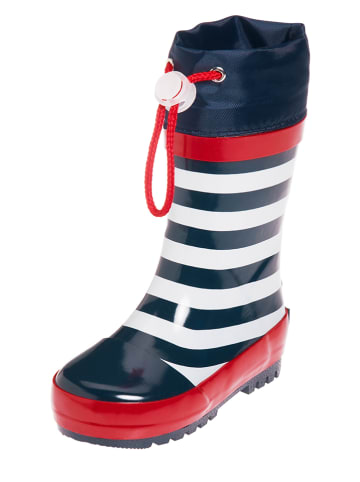 Playshoes Gummistiefel in Dunkelblau/ Weiß