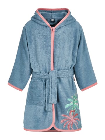 Playshoes Bademantel in Blau/ Rosa