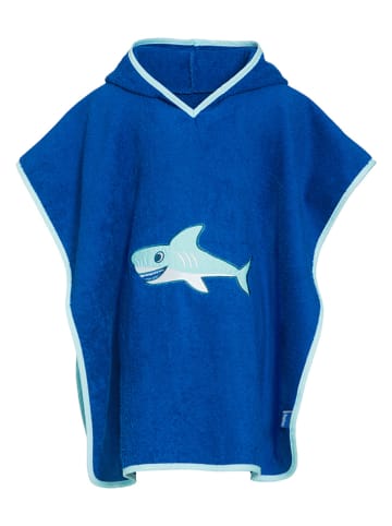 Playshoes Badponcho "Haai" blauw