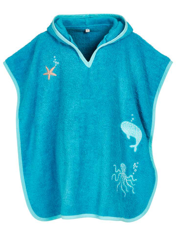 Playshoes Badponcho "Zeedieren" blauw