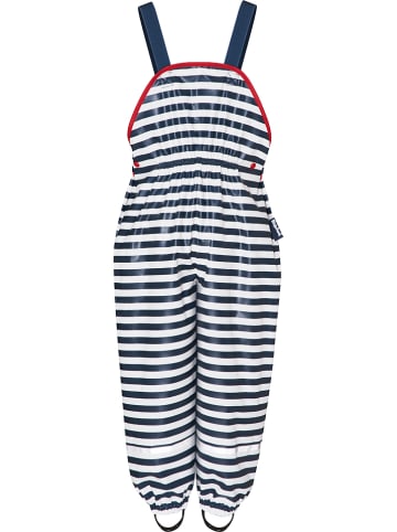 Playshoes Regenlatzhose in Dunkelblau/ Weiß