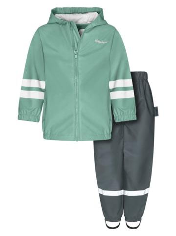 Playshoes 2tlg. Regenoutfit in Grün/ Anthrazit