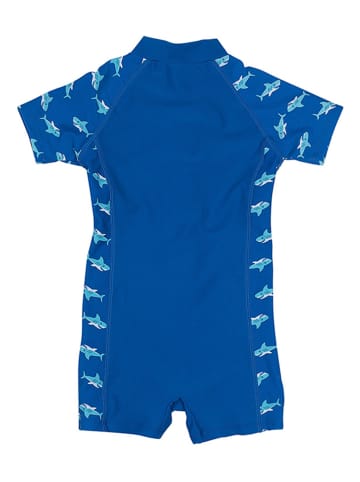 Playshoes Badpak "Haai" blauw