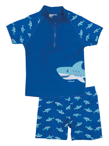 Playshoes 2-delige zwemoutfit "Haai" blauw