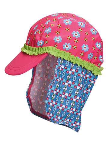 Playshoes Czapka w kolorze różowym z osłoną karku