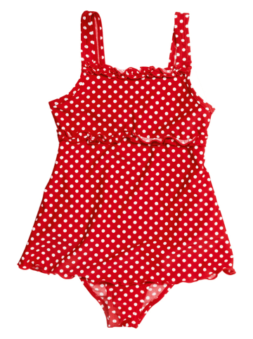 Playshoes Badpak "Stippen" rood/wit