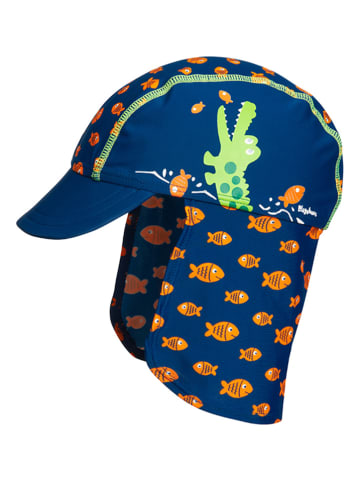 Playshoes Pet met nekbescherming "Krokodil" donkerblauw