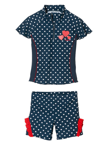 Playshoes 2tlg. Badeoutfit "Herzchen" in Dunkelblau