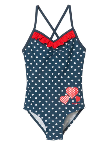 Playshoes Badpak "Hartjes" donkerblauw/meerkleurig