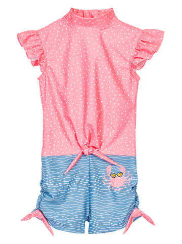 Playshoes Strój kąpielowy w kolorze jasnoróżowo-błękitnym