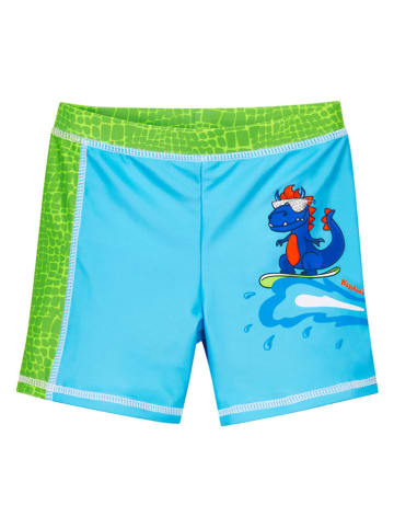 Playshoes Badehose "Dino" in Türkis/ Grün
