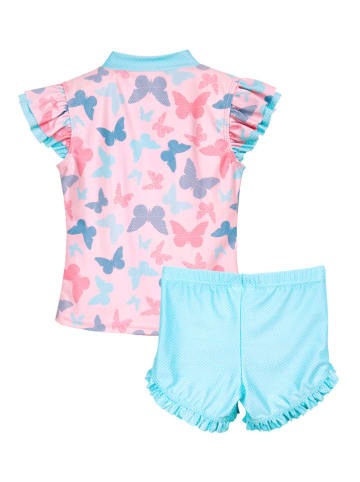 Playshoes 2tlg. Badeoutfit in Rosa/ Hellblau
