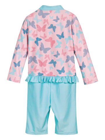 Playshoes Badpak turquoise/lichtroze