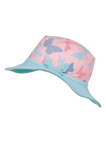 Playshoes Sonnenhut in Rosa/ Türkis