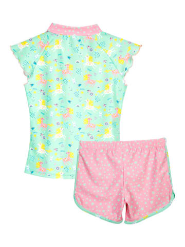 Playshoes 2tlg. Badeoutfit in Grün/ Rosa
