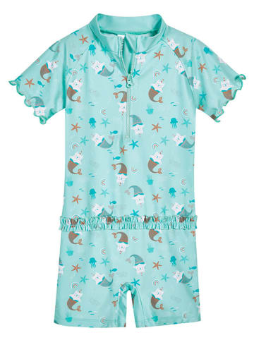 Playshoes Badeanzug "Einhornmeerkatze" in Türkis